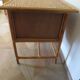 desk - wood-bamboo and woven wicker rattan - 2 drawers - large top - 80