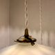 Pair of suspensions bistrot 1920 opaline
