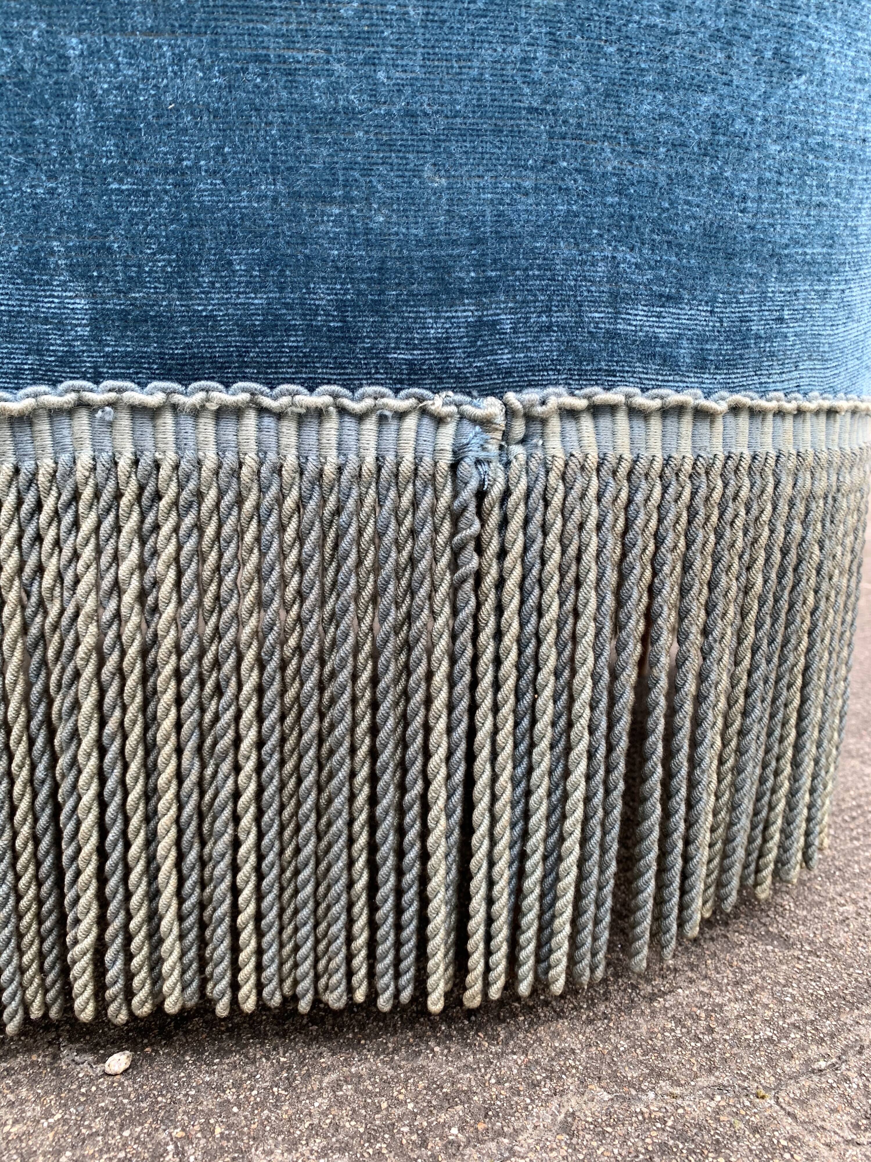 Pair of velvet toad armchairs