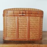 Braided wicker basket