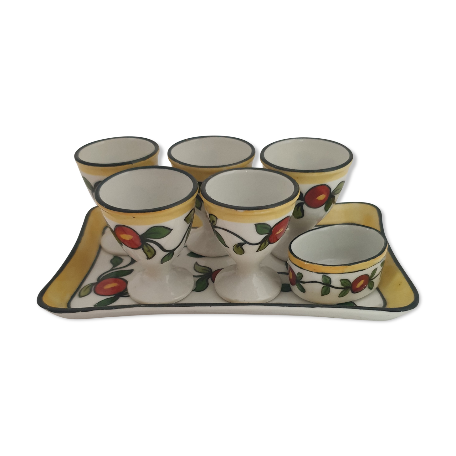 Set of vintage coquetiers in Limoges porcelain