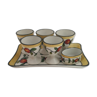 Set of vintage coquetiers in Limoges porcelain