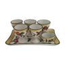 Set de coquetiers vintage en porcelaine de Limoges
