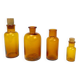 4 Amber Glass Apothecary Jars