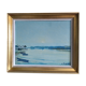 Painting ancient seascape, oil on canvas, signed André Suzanne