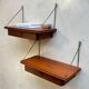 Vintage set of 2 floating nightstands - shelves