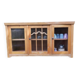 Meuble haut, vitrine en pin
