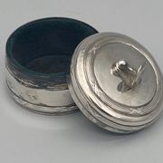 Christian dior silver metal box with cufflink decor socket