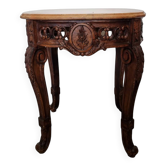 Louis XV Style Side Table With Marble Top, 1970s