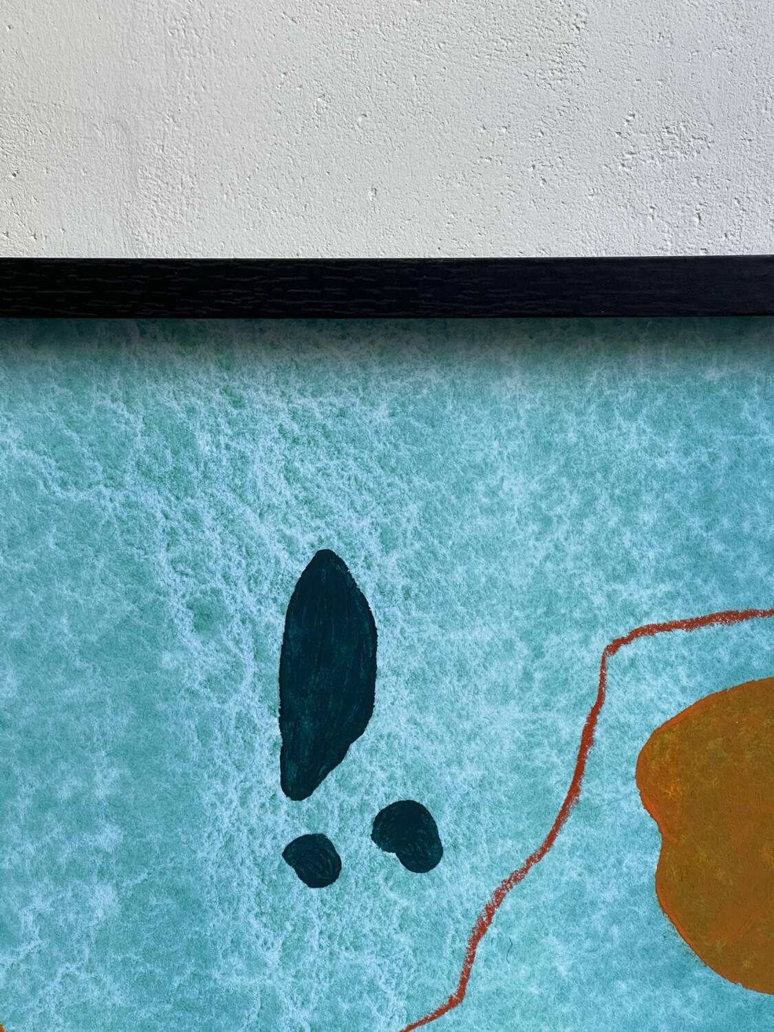 Colorful abstract painting in acrylic on paper