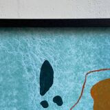 Peinture abstraite colorée a l’acrylique sur papier