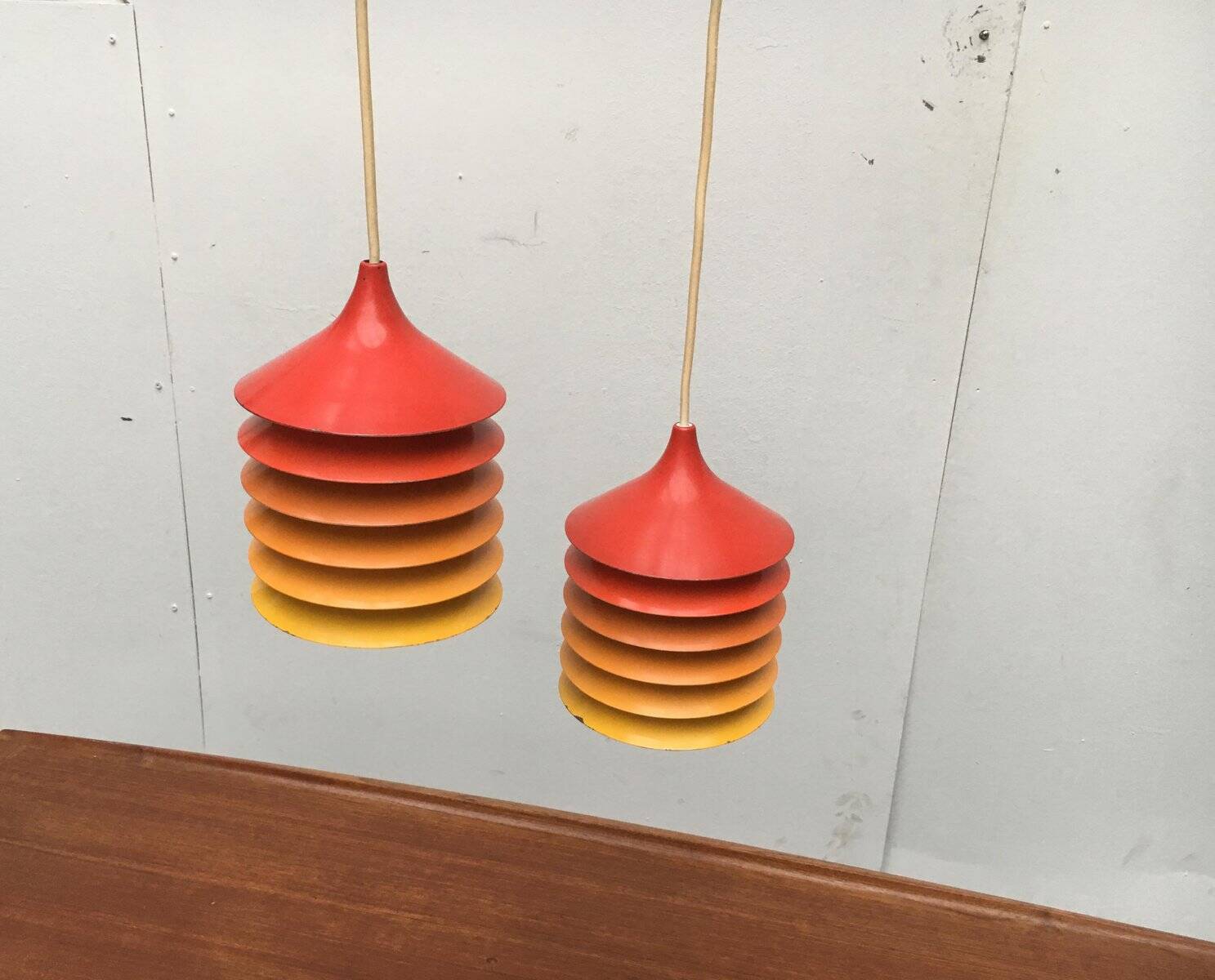 Vintage Duett pendant lamps by Bent Gantzel Boysen for Ikea, set of 2
