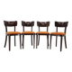 1950s Set of Four Restored Dining Chairs, Czechoslovakia
