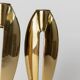 Doré Laiton Vintage Candle Holders – Two 1970s Art Deco Brass Sculptures, Elegant Table Centerpiece
