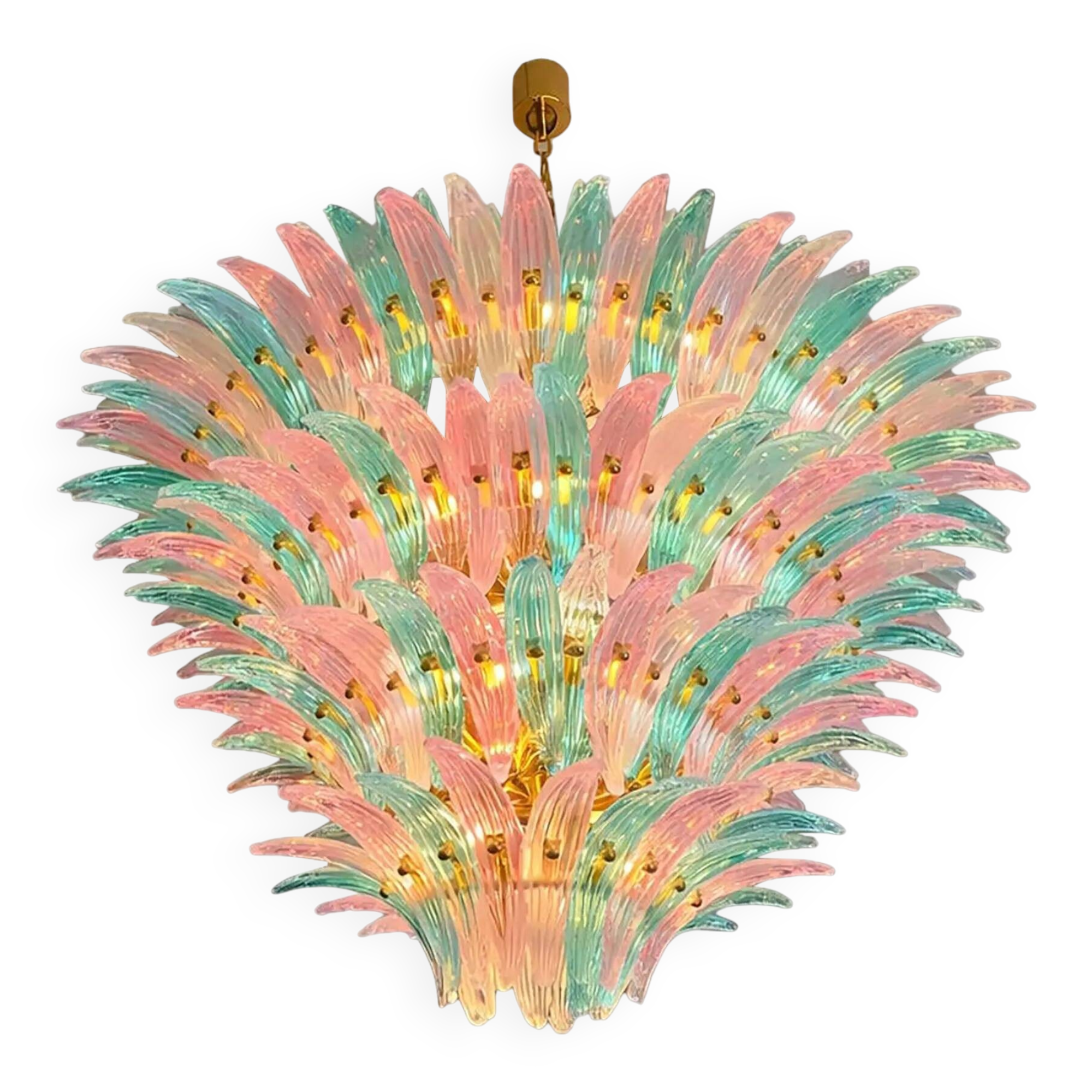 Lustre italien contemporain « Palmetta » en verre de Murano style Spoutnik