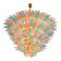 Lustre italien contemporain « Palmetta » en verre de Murano style Spoutnik