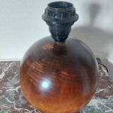 Vintage wooden ball lamp base