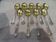 9 silver-plated ice cream scoops, Christofle, Vieux Marly, 12.4 cm