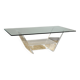 Glass and plexiglass coffee table - David Lange
