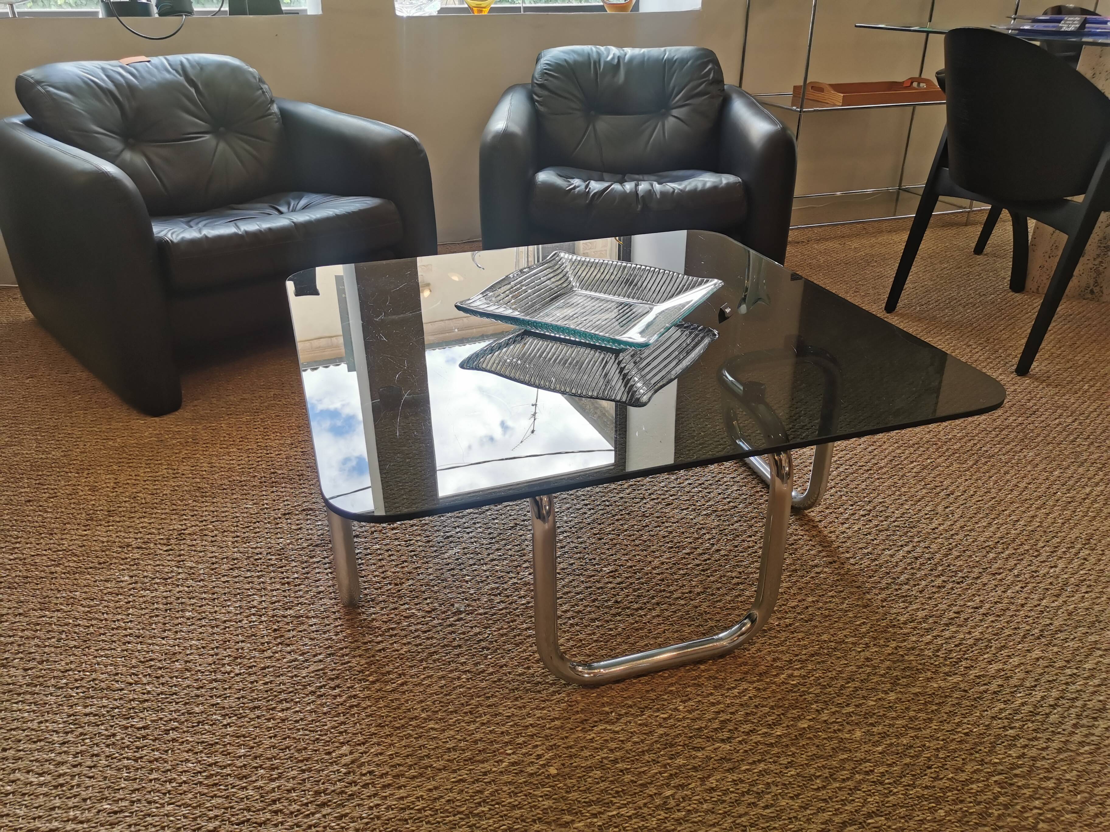 Italian design coffee table, Bauhaus style, 70s