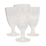 3 old blown glasses