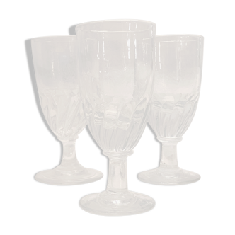 3 old blown glasses