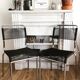 Black scoubidou chairs