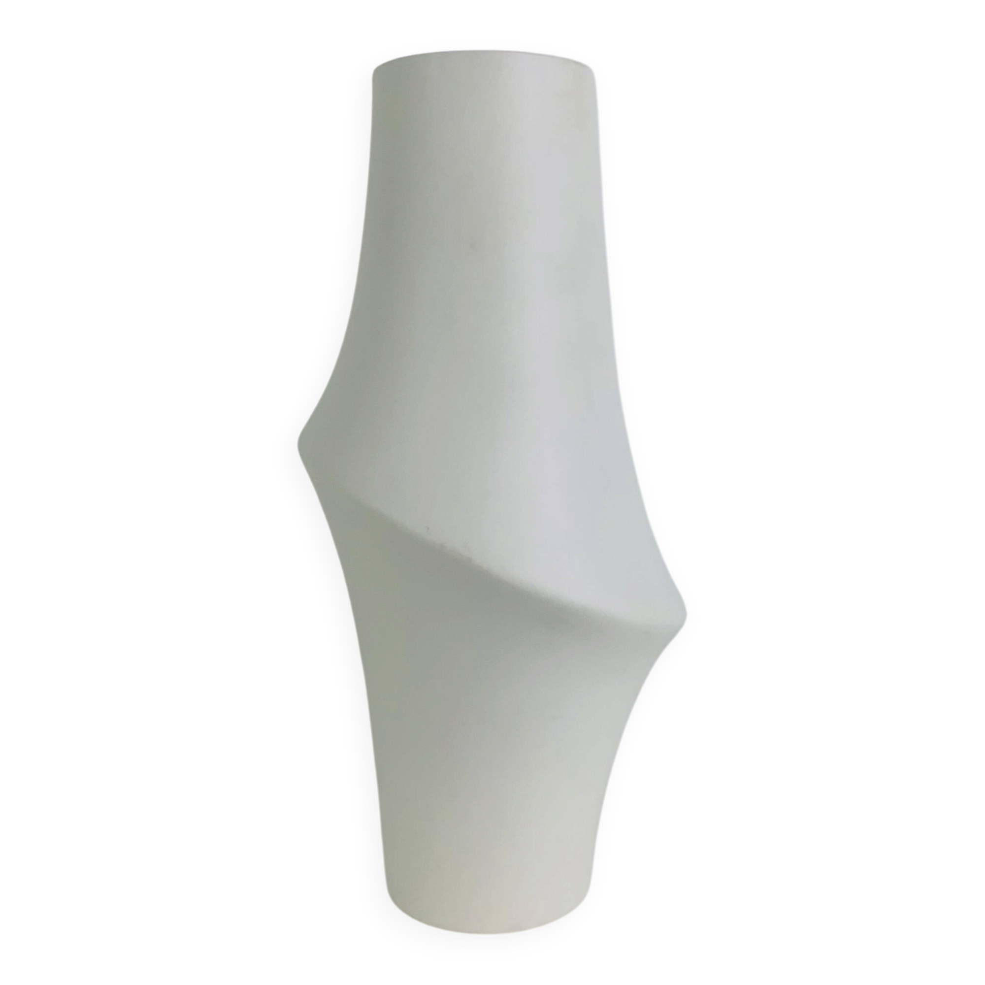 White ceramic vase, organic shape