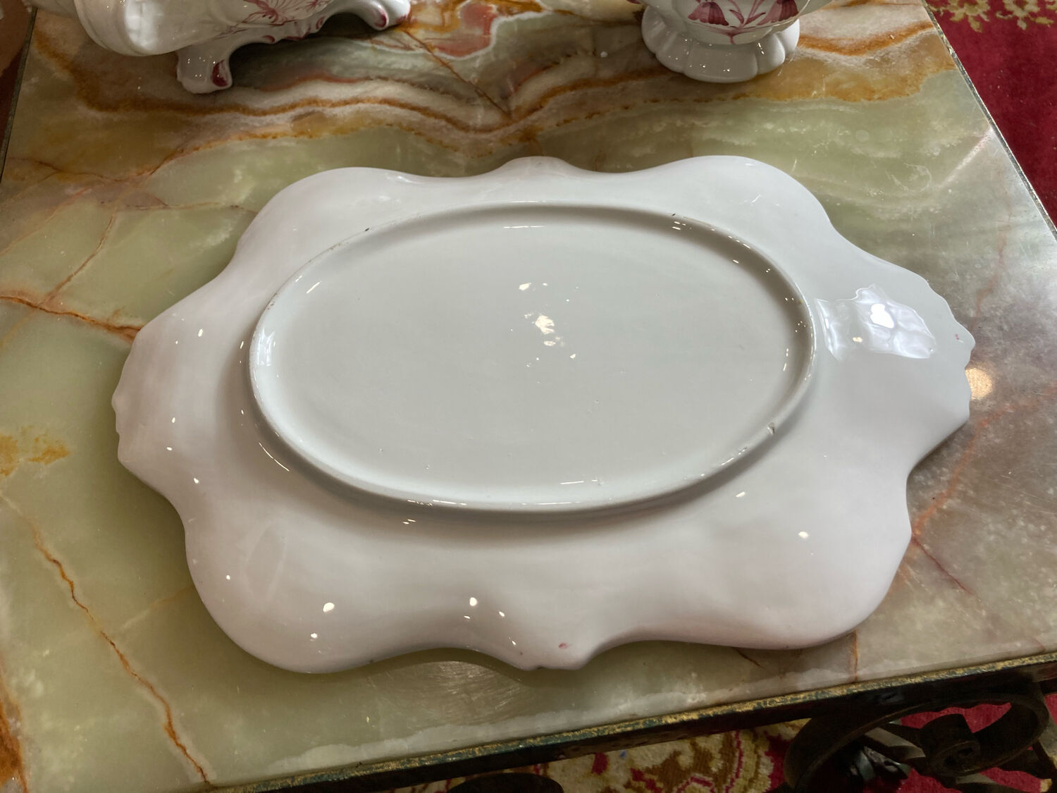 Porcelain and sugar slip tureen