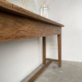 Solid oak work table console 220cm