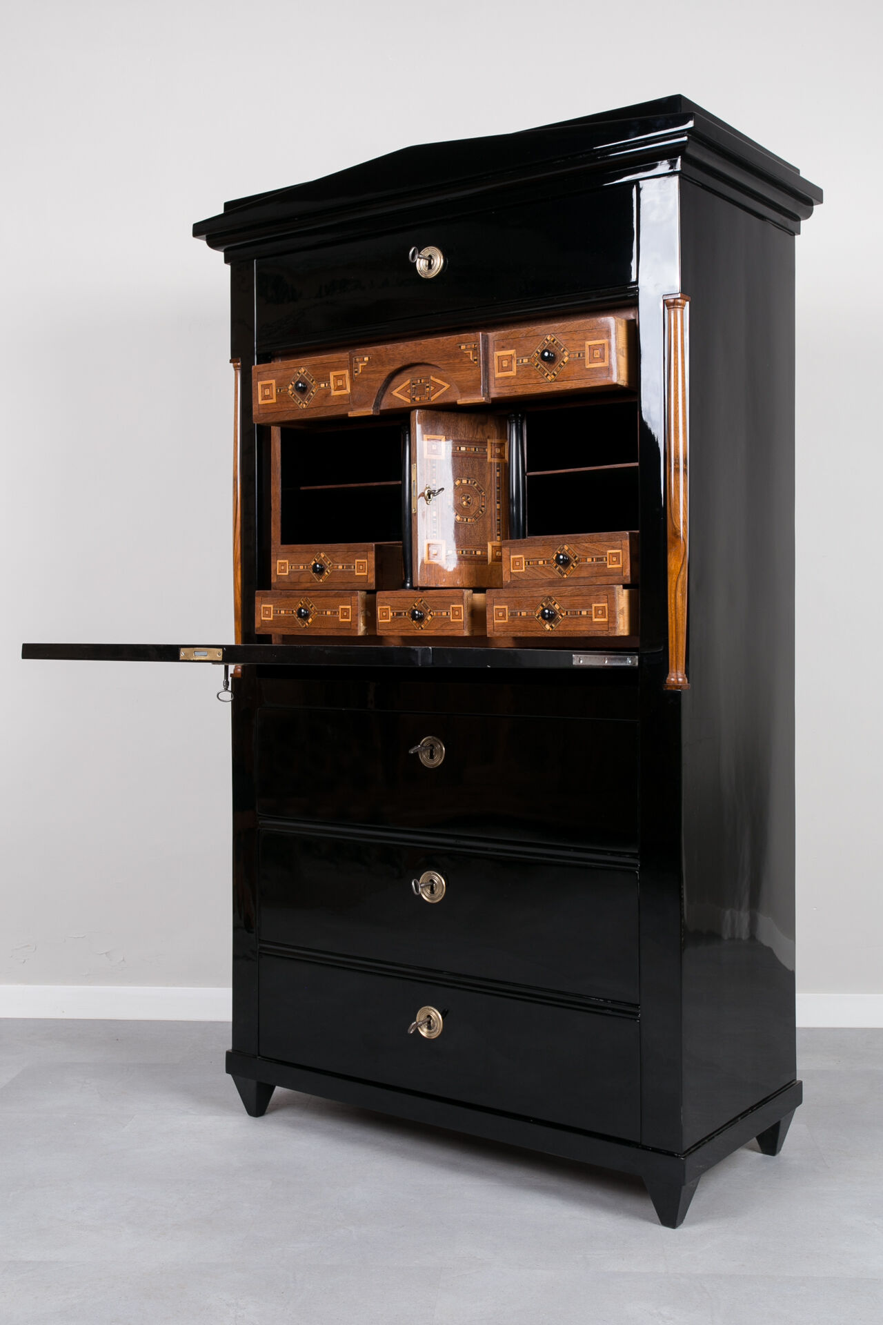 Biedermeier Secreter, Germany, 19th century.