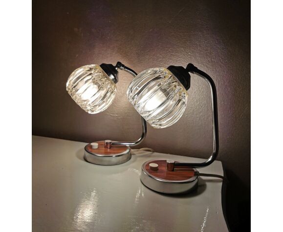Ensemble de 2 lampes de chevet vintage Philips des années 70 | Selency