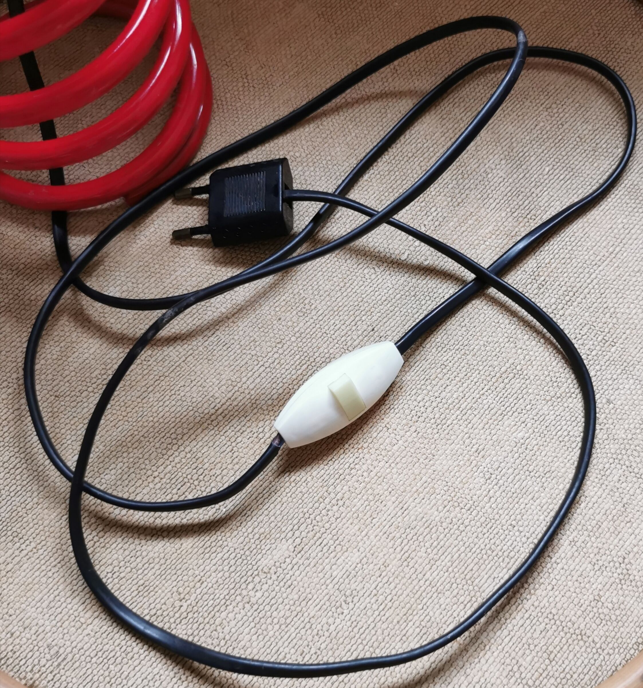 Red spring lamp foot