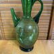 Old pitcher jug empoli bubbled green glass italy vintage