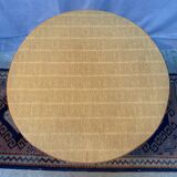 Round rattan and bamboo coffee table