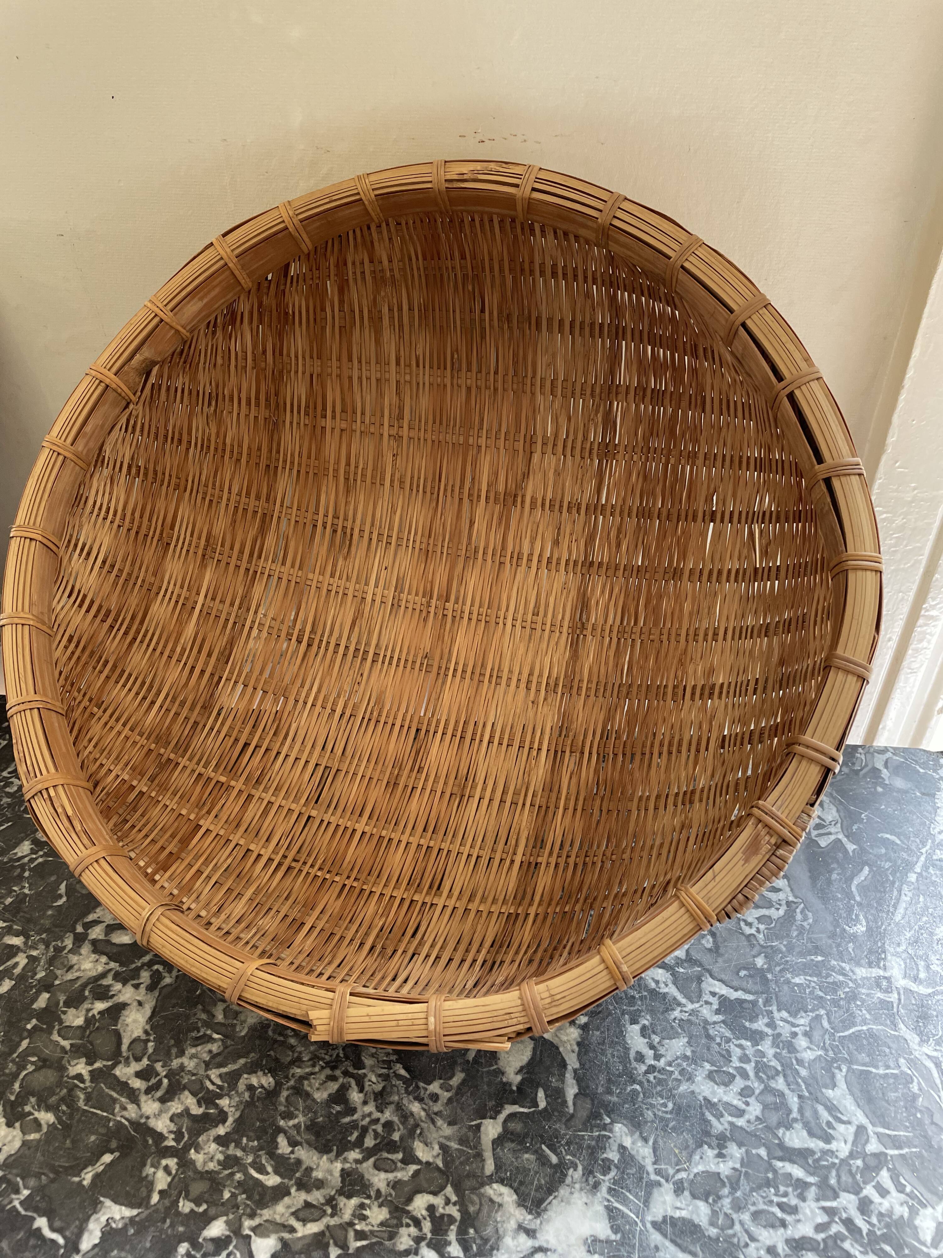 Asian wicker basket