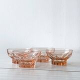 Set of 4 small versatile cups - Ideal for ice cream, liqueur and desserts - old pink