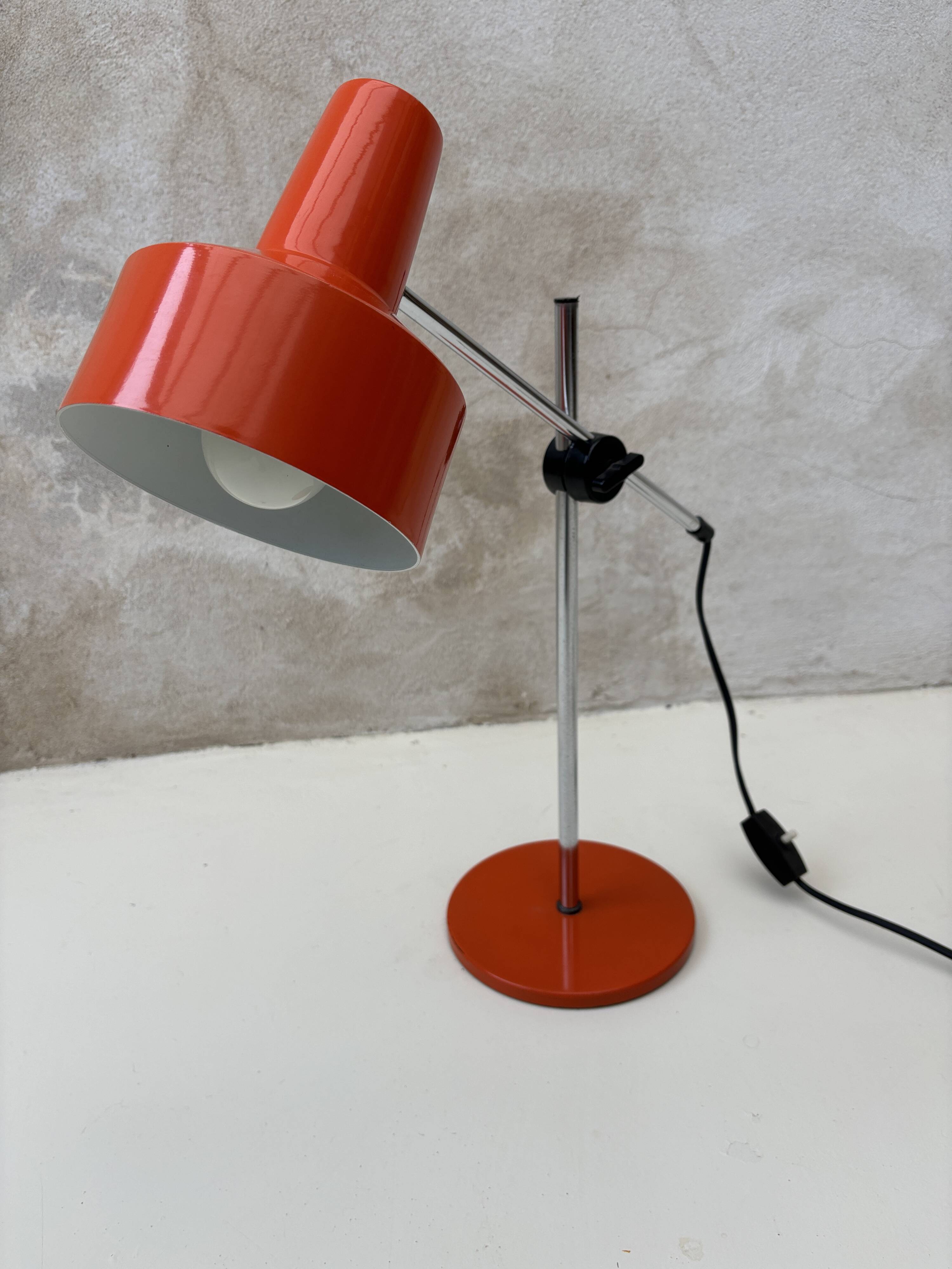 Orange desk lamp 70s