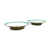 Lot of 2 pastel green compote