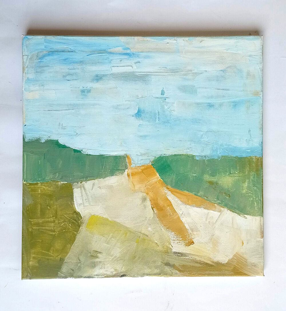 Modern painting - abstract Mediterranean landscape