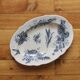 Oval ironstone dish with wheat and butterfly decoration, early 20th century