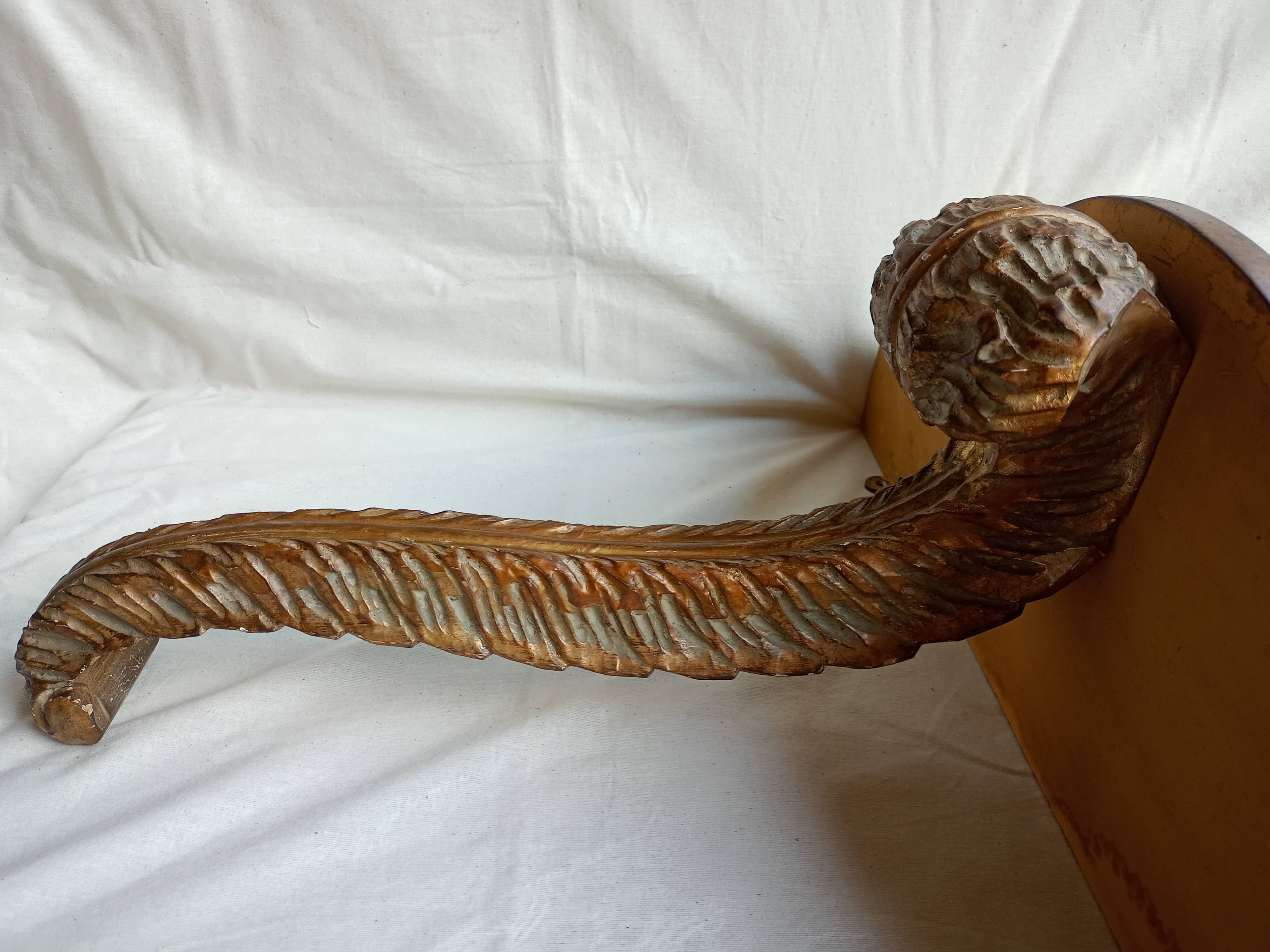 Carved gilded wooden console