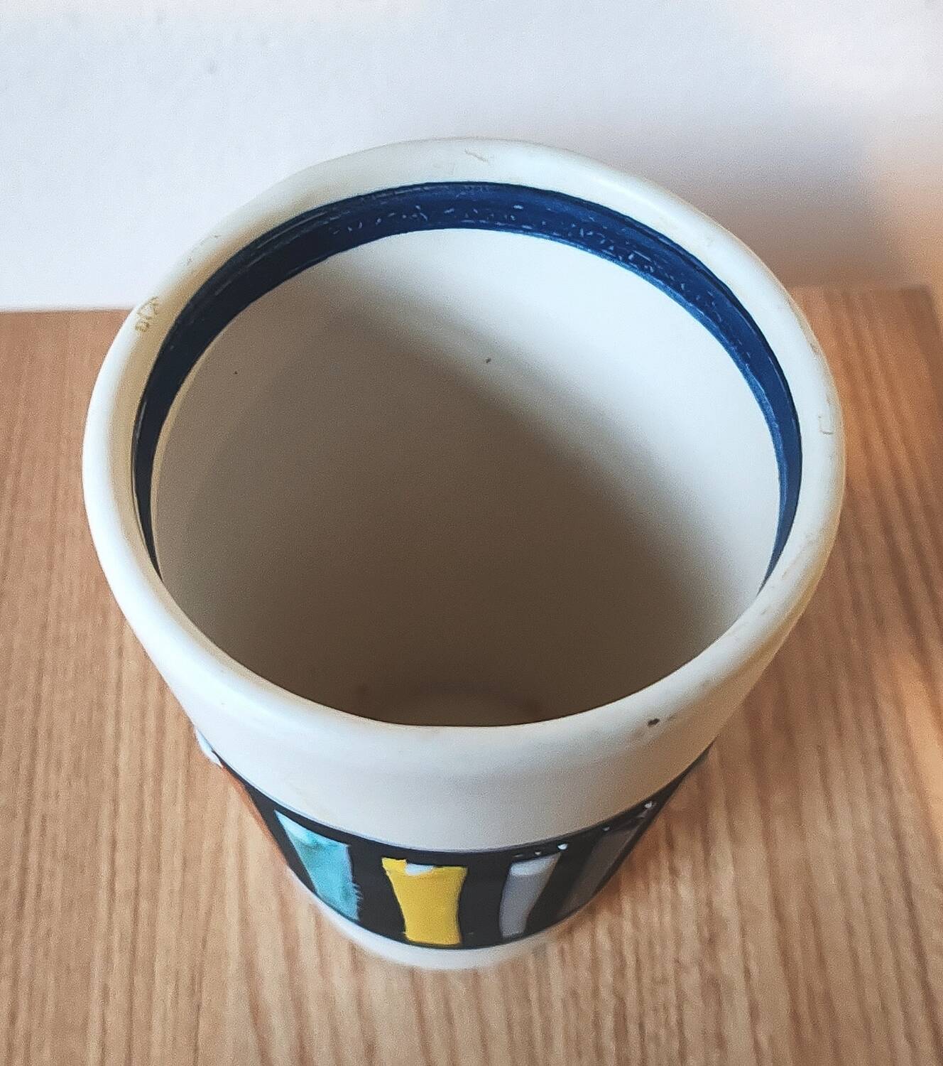 Roger capron blue ceramic tumbler glass