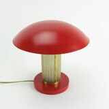 Art deco mushroom lamp made of glass, restored