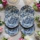 Set of 6 porcelain dessert plates