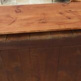 Atypical display cabinet in solid cherry wood with two doors