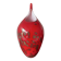 Vase Murano vintage rouge avec paillettes d or
