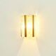 Mid-Century Modern Ice Glass & Brass Wall Light from Kaiser, Germany. 1960s