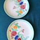 Rare pair of plates in salins flowery slurry