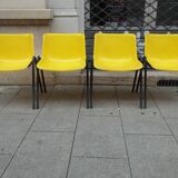 Set of 4 chairs 70s Osvaldo glass for Tecno